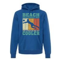 Vintage Beach Volleyball Dad Like A Regular Dad Fathers Day Gift Premium Hoodie