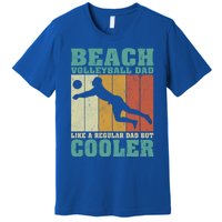 Vintage Beach Volleyball Dad Like A Regular Dad Fathers Day Gift Premium T-Shirt