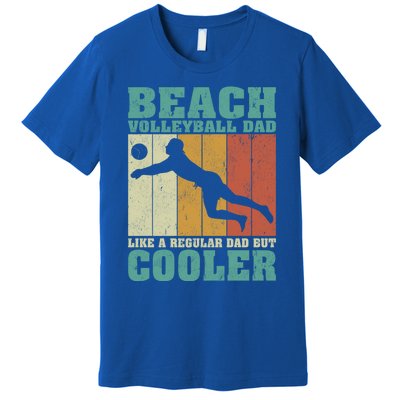 Vintage Beach Volleyball Dad Like A Regular Dad Fathers Day Gift Premium T-Shirt