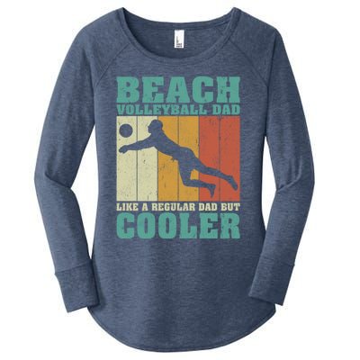 Vintage Beach Volleyball Dad Like A Regular Dad Fathers Day Gift Women's Perfect Tri Tunic Long Sleeve Shirt