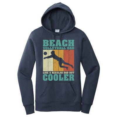 Vintage Beach Volleyball Dad Like A Regular Dad Fathers Day Gift Women's Pullover Hoodie