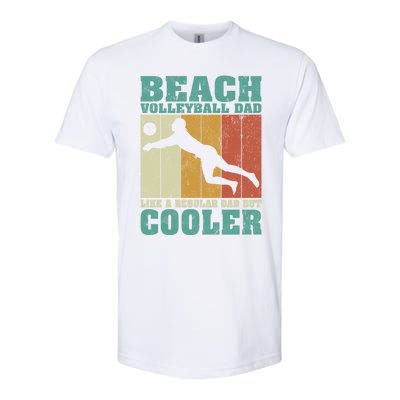 Vintage Beach Volleyball Dad Like A Regular Dad Fathers Day Gift Softstyle CVC T-Shirt