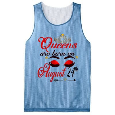 Virgo Birthday Virgo Queens Are Born August 24th Gift Mesh Reversible Basketball Jersey Tank