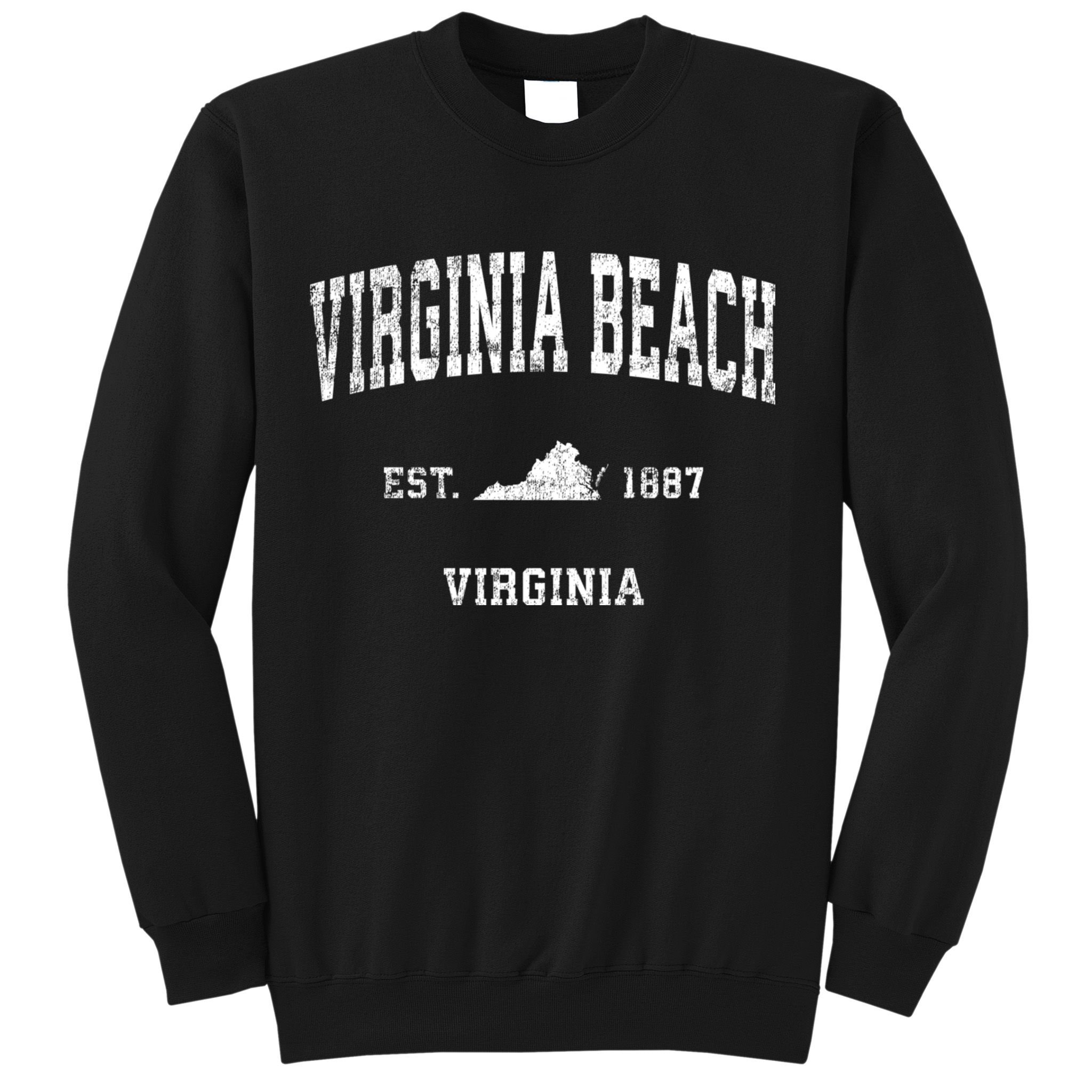 Virginia Beach Virginia Va Vintage Established Sports Design Sweatshirt
