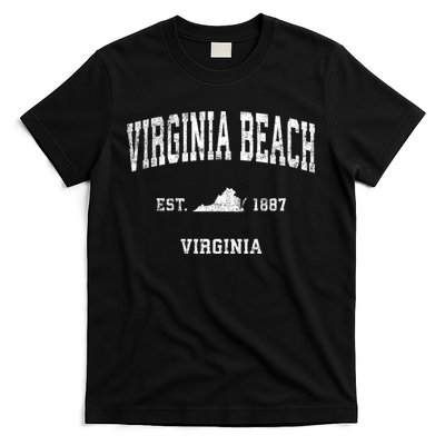 Virginia Beach Virginia Va Vintage Established Sports Design T-Shirt