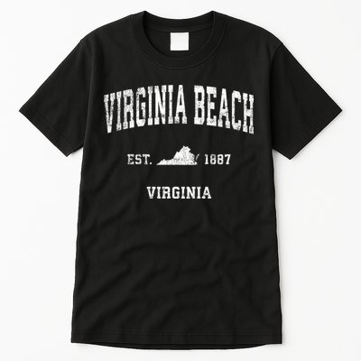 Virginia Beach Virginia Va Vintage Established Sports Design Tall T-Shirt
