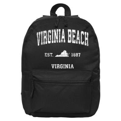 Virginia Beach Virginia Va Vintage Established Sports Design 16 in Basic Backpack