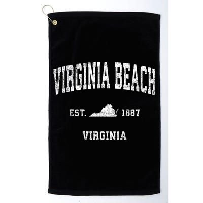 Virginia Beach Virginia Va Vintage Established Sports Design Golf Towel