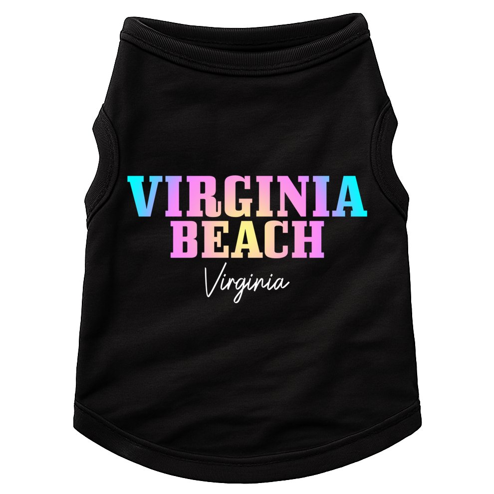 Virginia Beach Virginia Vintage Tie Dye Retro Vacation Gift Doggie Tank
