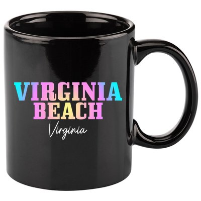Virginia Beach Virginia Vintage Tie Dye Retro Vacation Gift 11oz C Handle Ceramic Mug