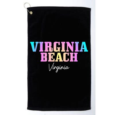 Virginia Beach Virginia Vintage Tie Dye Retro Vacation Gift Golf Towel