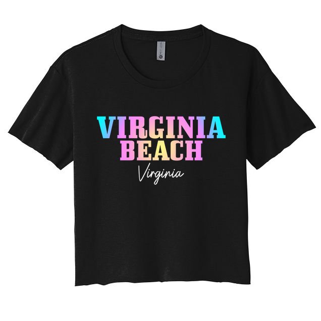 Virginia Beach Virginia Vintage Tie Dye Retro Vacation Gift Crop Top