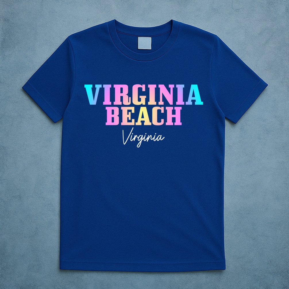 Virginia Beach Virginia Vintage Tie Dye Retro Vacation Gift T-Shirt