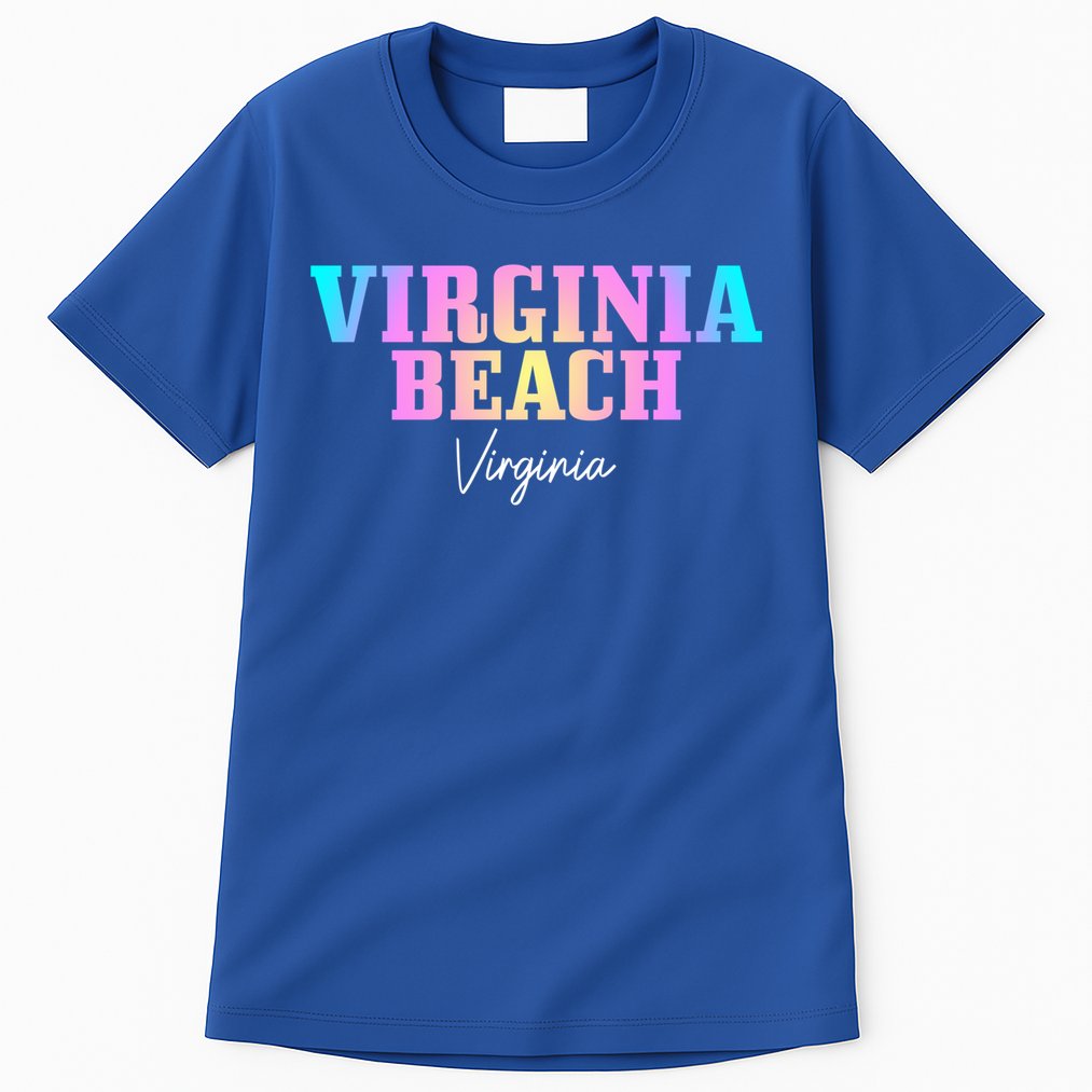 Virginia Beach Virginia Vintage Tie Dye Retro Vacation Gift Tall T-Shirt