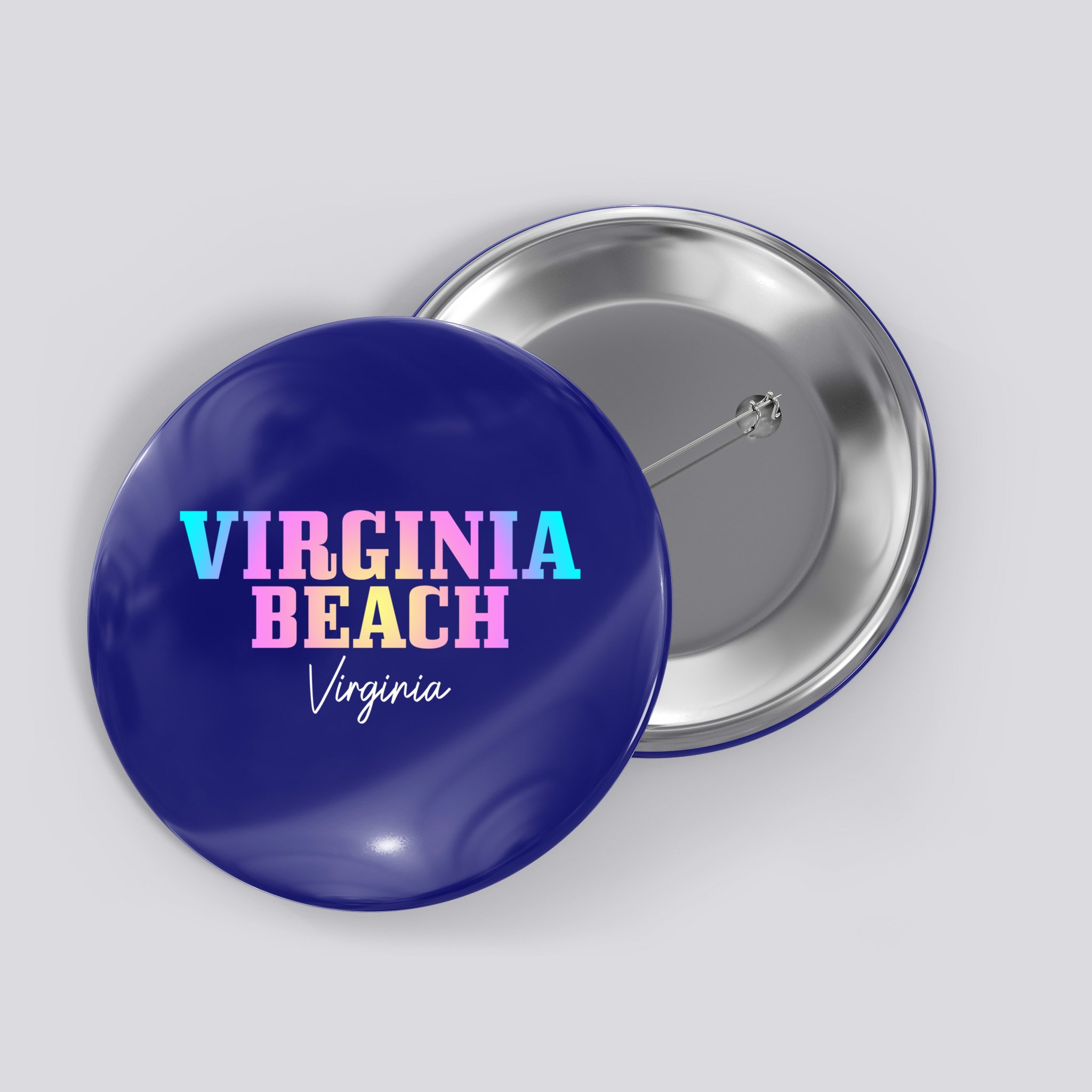 Virginia Beach Virginia Vintage Tie Dye Retro Vacation Gift Button