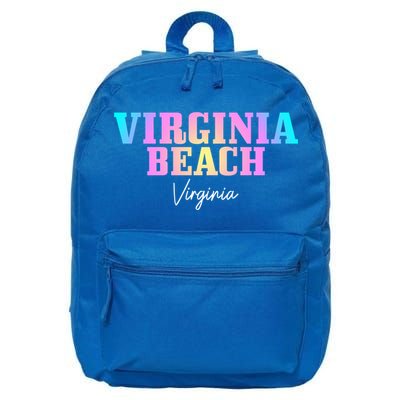 Virginia Beach Virginia Vintage Tie Dye Retro Vacation Gift 16 in Basic Backpack