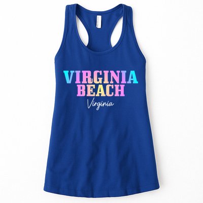 Virginia Beach Virginia Vintage Tie Dye Retro Vacation Gift Womens Tank Top