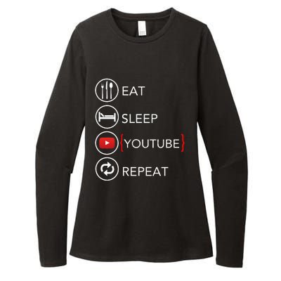 Video Blogger Vlogger Like Subscribe Podcaster Womens CVC Long Sleeve Shirt