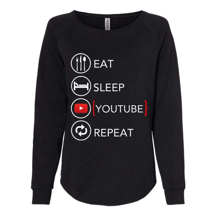 Video Blogger Vlogger Like Subscribe Podcaster Womens California Wash Sweatshirt