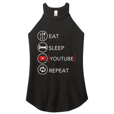 Video Blogger Vlogger Like Subscribe Podcaster Women's Perfect Tri Rocker Tank