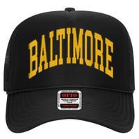 Vintage Baltimore High Crown Mesh Back Trucker Hat