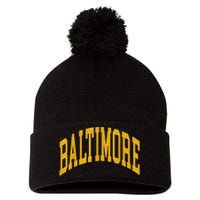 Vintage Baltimore Pom Pom 12in Knit Beanie