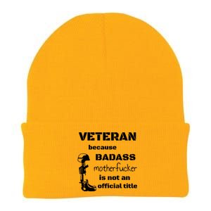 Veteran Badass Knit Cap Winter Beanie