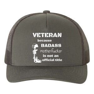 Veteran Badass Yupoong Adult 5-Panel Trucker Hat