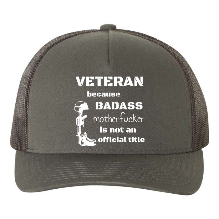 Veteran Badass Yupoong Adult 5-Panel Trucker Hat