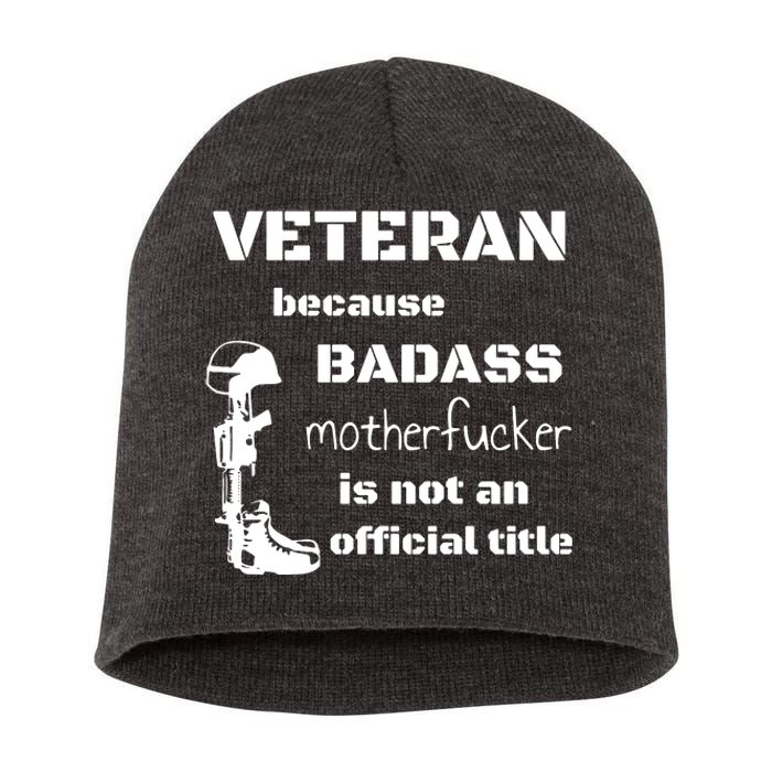 Veteran Badass Short Acrylic Beanie