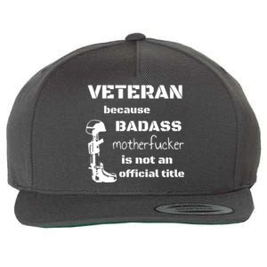 Veteran Badass Wool Snapback Cap