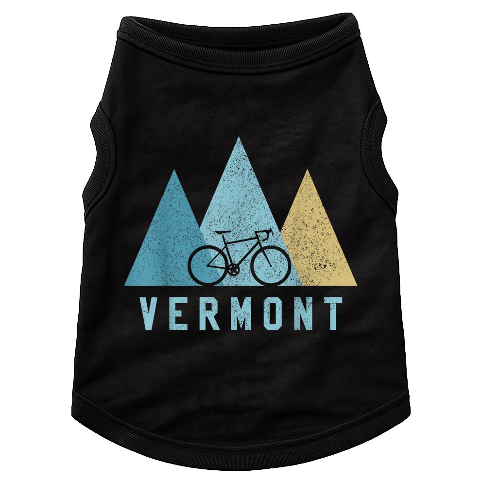 Vermont Bike Vintage Cycling Mountains MTB Bicycle Gift Doggie Tank