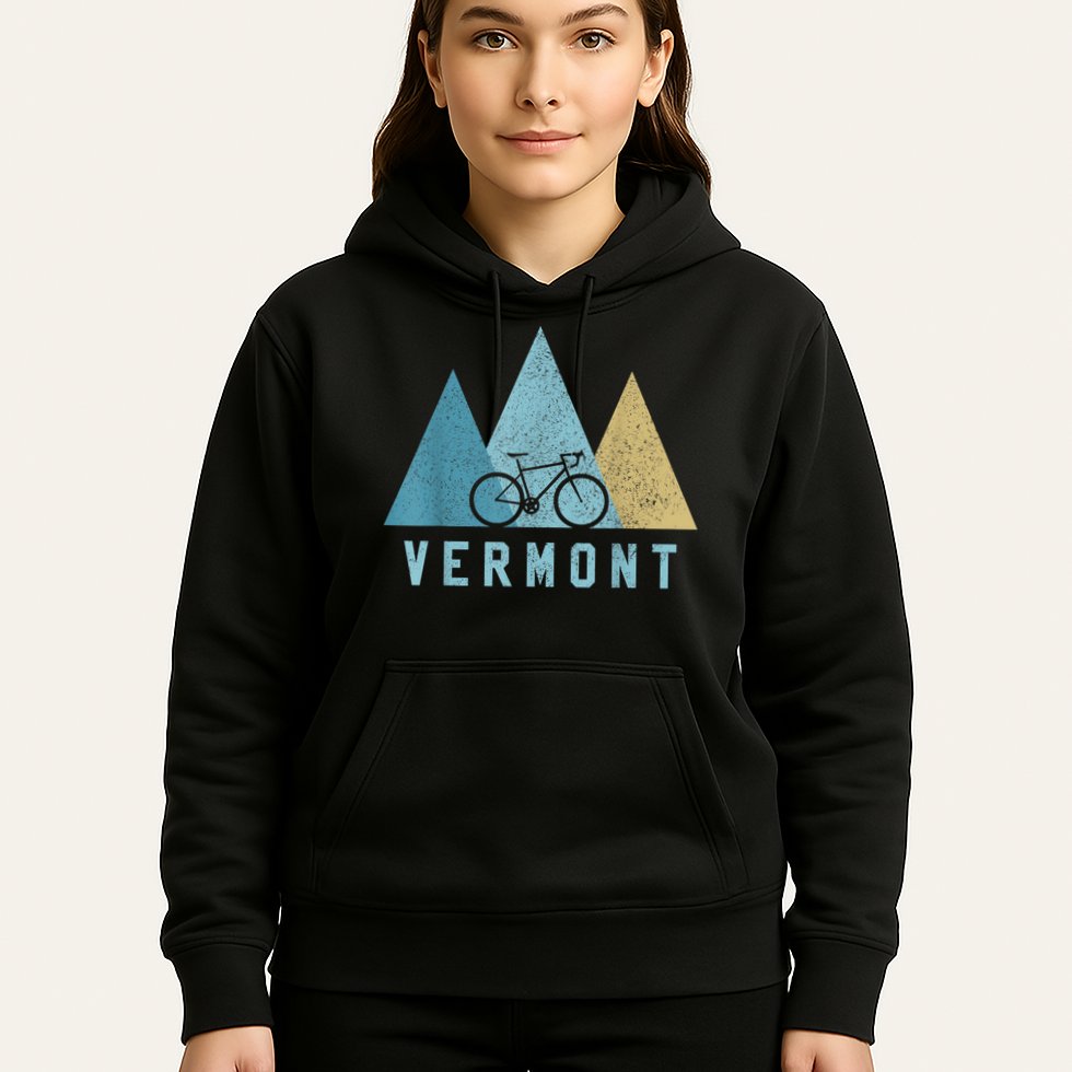 Vermont Bike Vintage Cycling Mountains MTB Bicycle Gift Hoodie