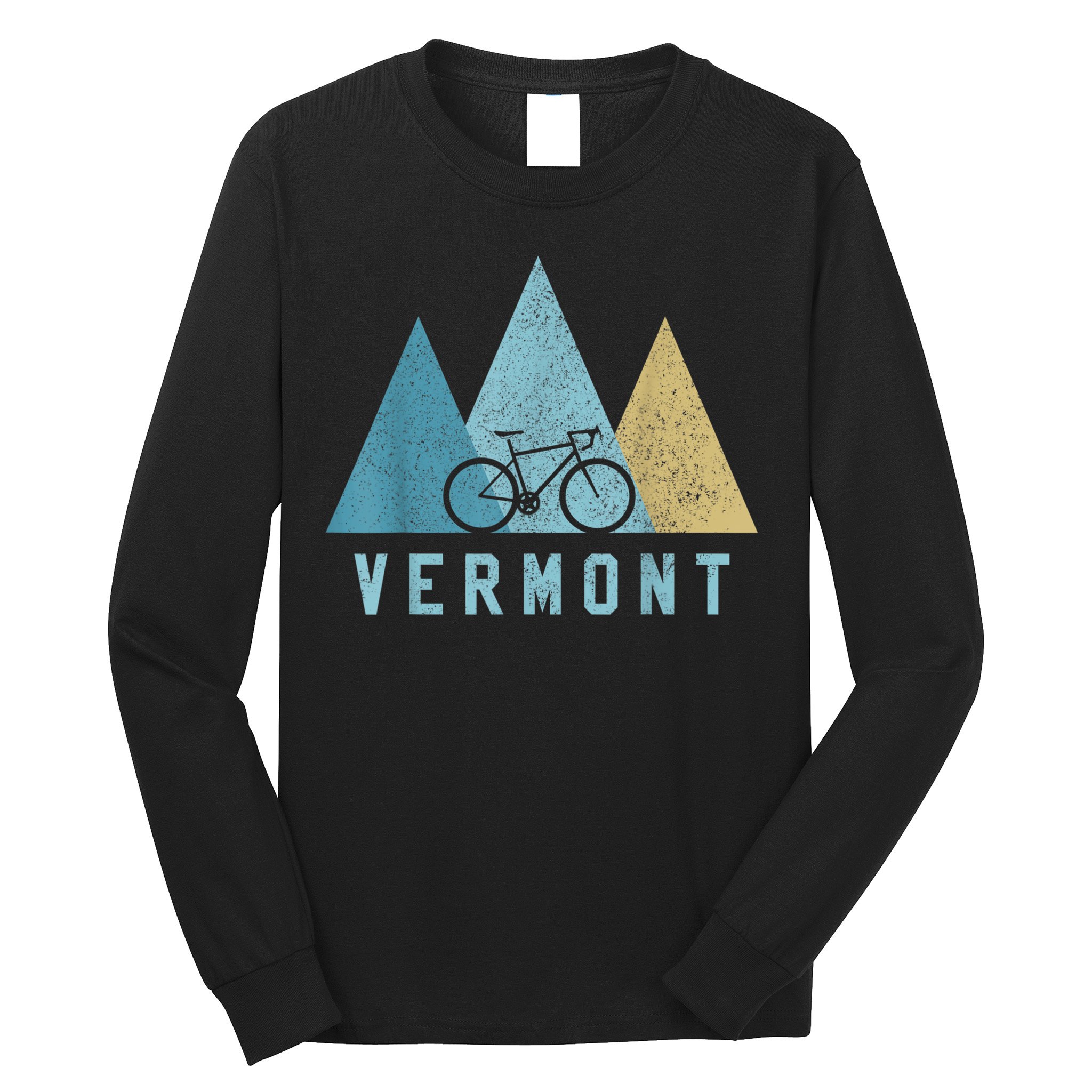 Vermont Bike Vintage Cycling Mountains MTB Bicycle Gift Long Sleeve Shirt
