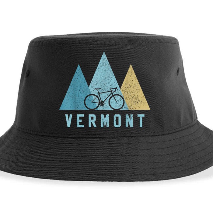 Vermont Bike Vintage Cycling Mountains MTB Bicycle Gift Sustainable Bucket Hat