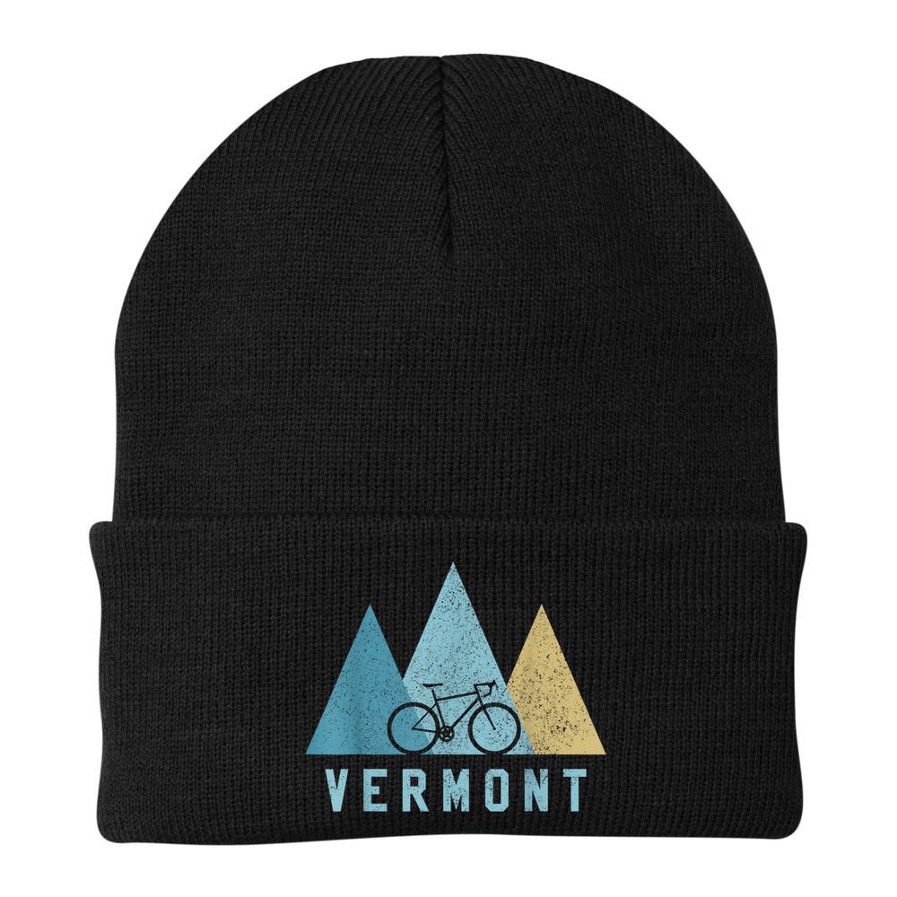Vermont Bike Vintage Cycling Mountains MTB Bicycle Gift Beanie