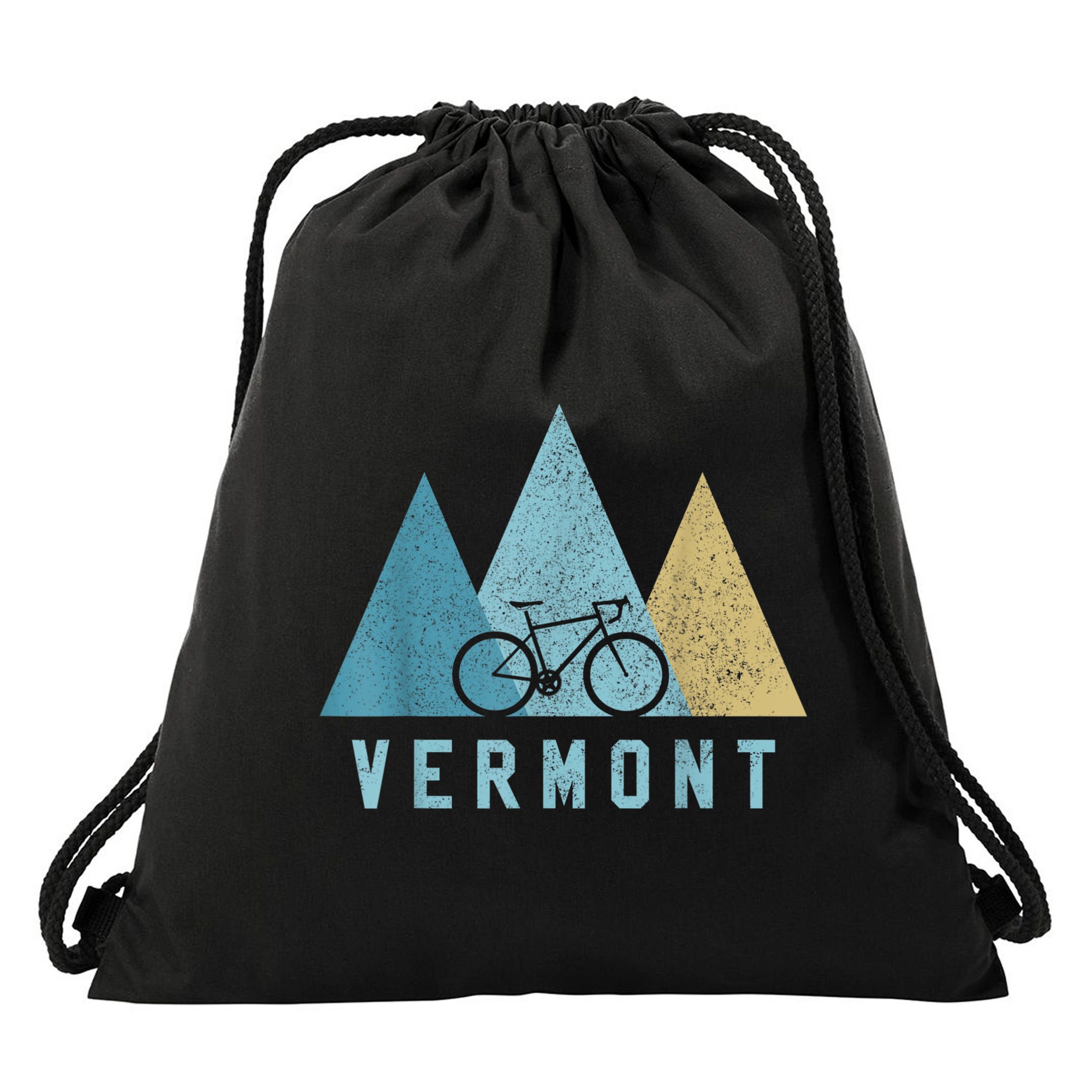 Vermont Bike Vintage Cycling Mountains MTB Bicycle Gift Drawstring Bag