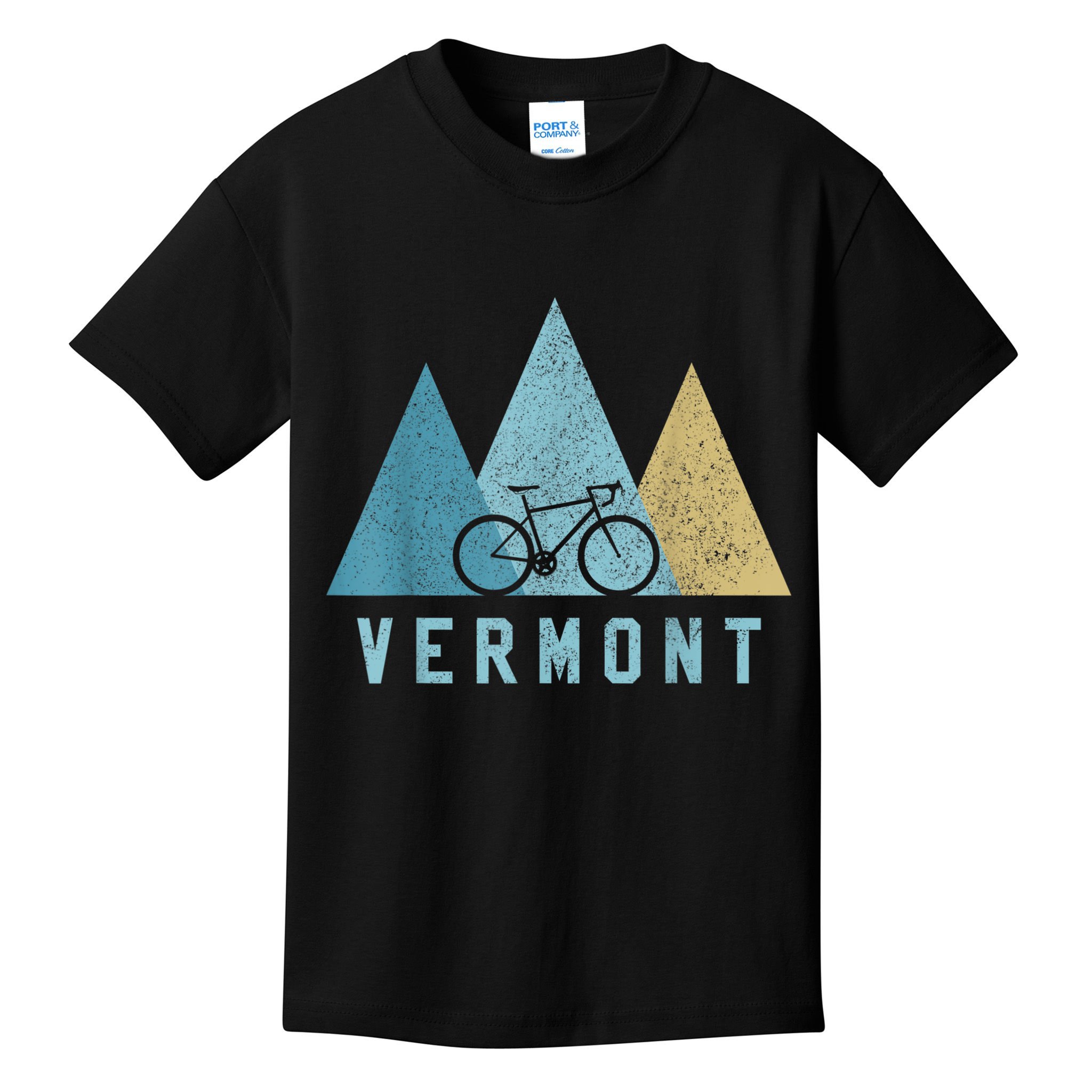 Vermont Bike Vintage Cycling Mountains MTB Bicycle Gift Kids T-Shirt