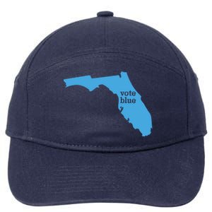 Vote Blue Voting Democratic Florida Cute Gift 7-Panel Snapback Hat