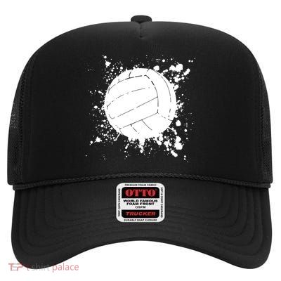 Volleyball Beach Volleyball Player Gift Great Gift High Crown Mesh Back Trucker Hat