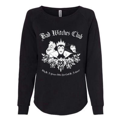 Villains Bad Witches Club Group Shot Graphic Womens California Wash Sweatshirt