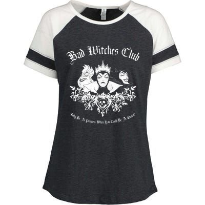 Villains Bad Witches Club Group Shot Graphic Enza Ladies Jersey Colorblock Tee