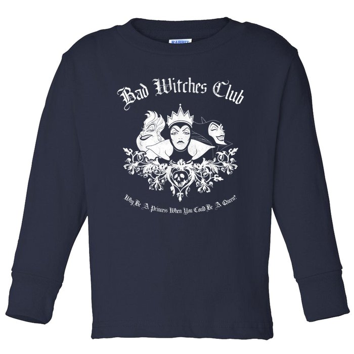 Villains Bad Witches Club Group Shot Graphic Toddler Long Sleeve Shirt