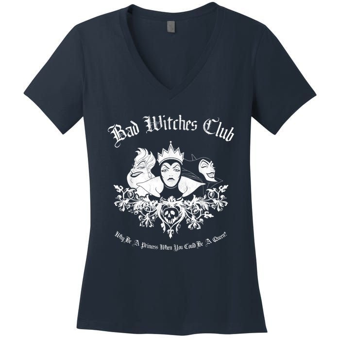 Villains Bad Witches Club Group Shot Graphic Women's V-Neck T-Shirt