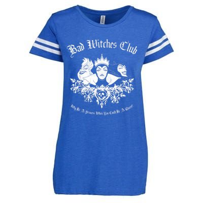 Villains Bad Witches Club Group Shot Graphic Enza Ladies Jersey Football T-Shirt