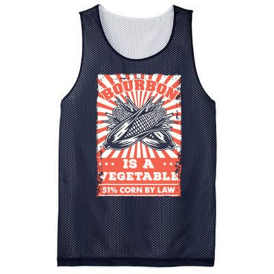 Vintage Bourbon Whiskey Saying Gift Bourbon Is A Vegetable Mesh Reversible Basketball Jersey Tank