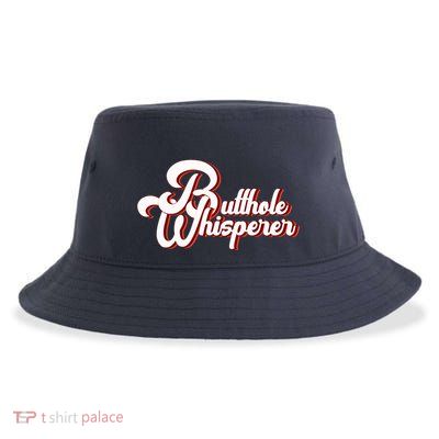 Vintage Butthole Whisperer Sarcastic Sayings For Family Sustainable Bucket Hat