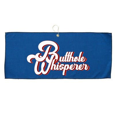 Vintage Butthole Whisperer Sarcastic Sayings For Family Large Microfiber Waffle Golf Towel