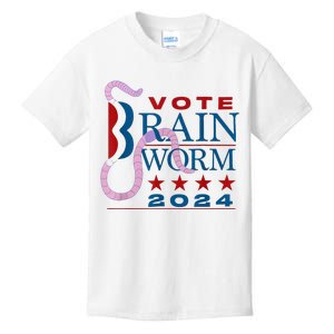 Vote Brain Worm 2024 Kids T-Shirt