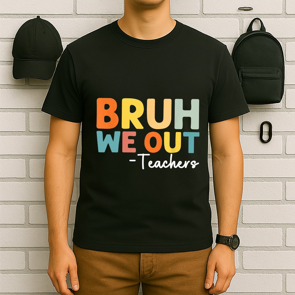 Vintage Bruh We Out Teachers Gift T-Shirt
